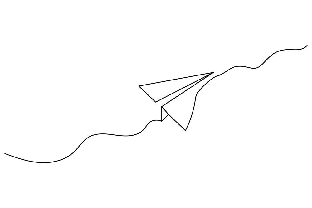 Line art airplane one line for web design. Single line. Airplane fly. Vector illustration. stock image. EPS 10.. Line art airplane one line for web design. Single line. Airplane fly. Vector illustration. stock image.