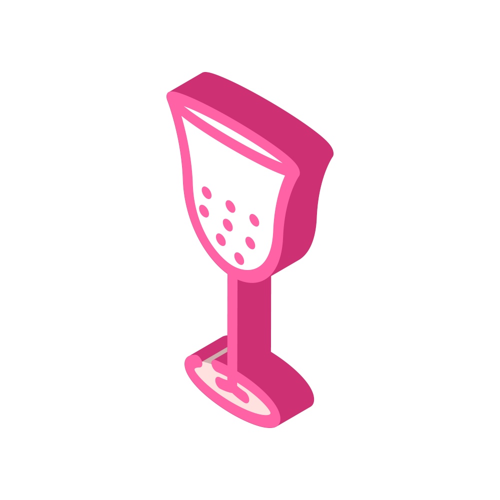 bar wine glass isometric icon vector. bar wine glass sign. isolated symbol illustration. bar wine glass isometric icon vector illustration