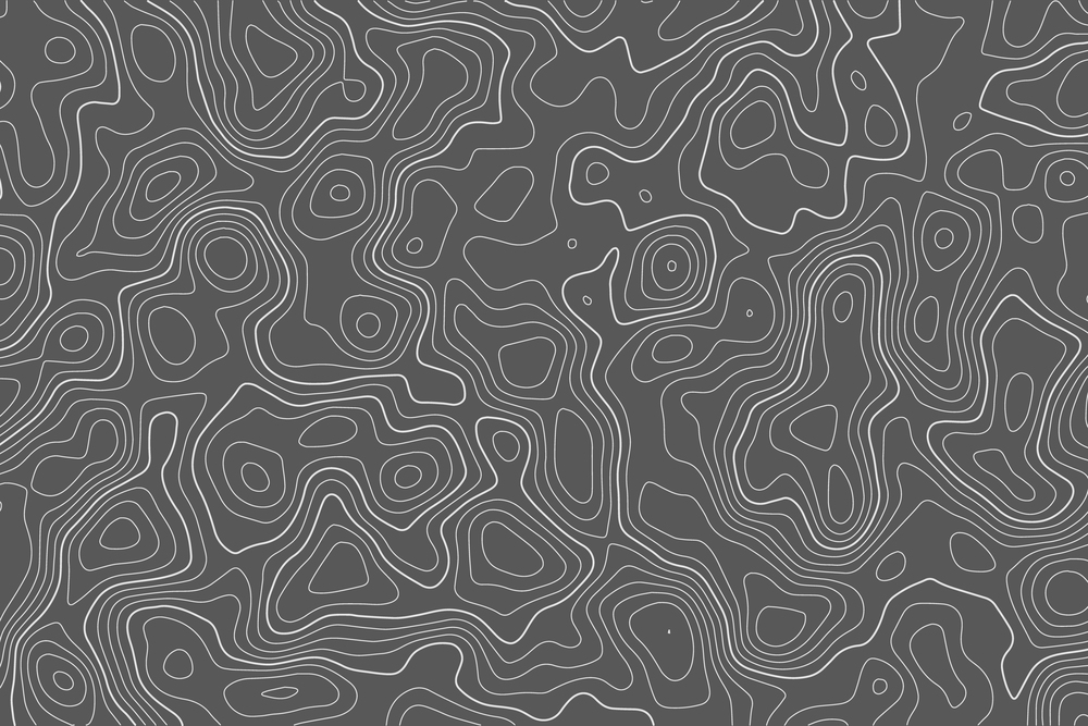 Topography map on b black background. Contour line abstract terrain relief texture. Geographic wavy landscape. Vector illustration. Topography map on b black background. Contour line abstract terrain relief texture. Geographic wavy landscape. Vector illustration.