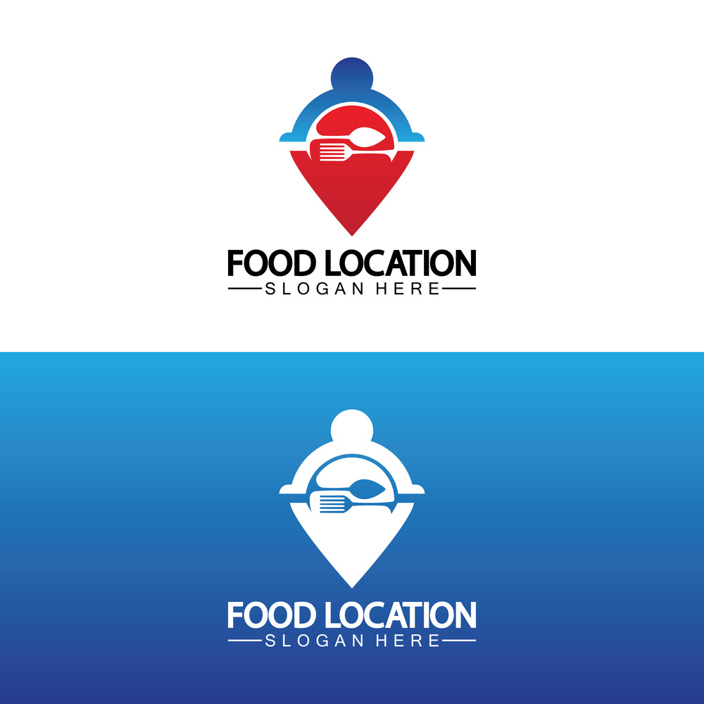 Food Location Logo Design Template
