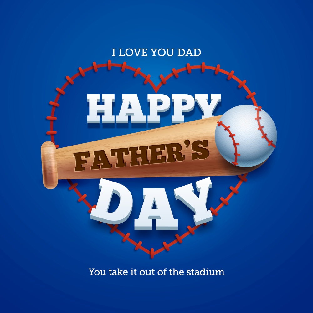 happy fathers day baseball theme
