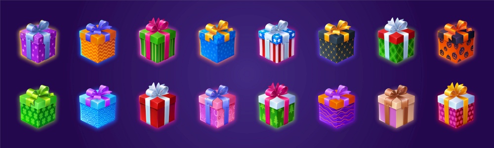 Gift boxes 3d presents set