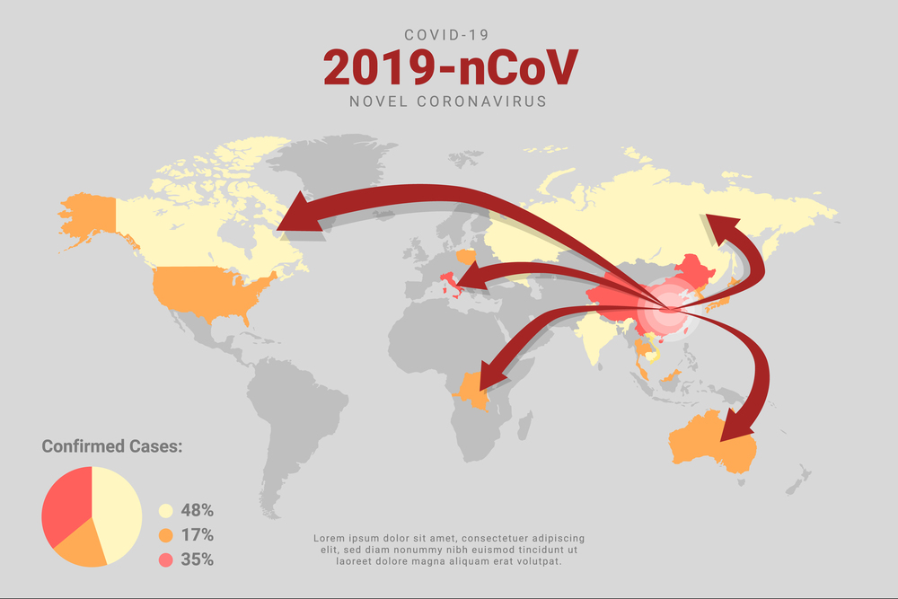 coronavirus pandemic map infographic