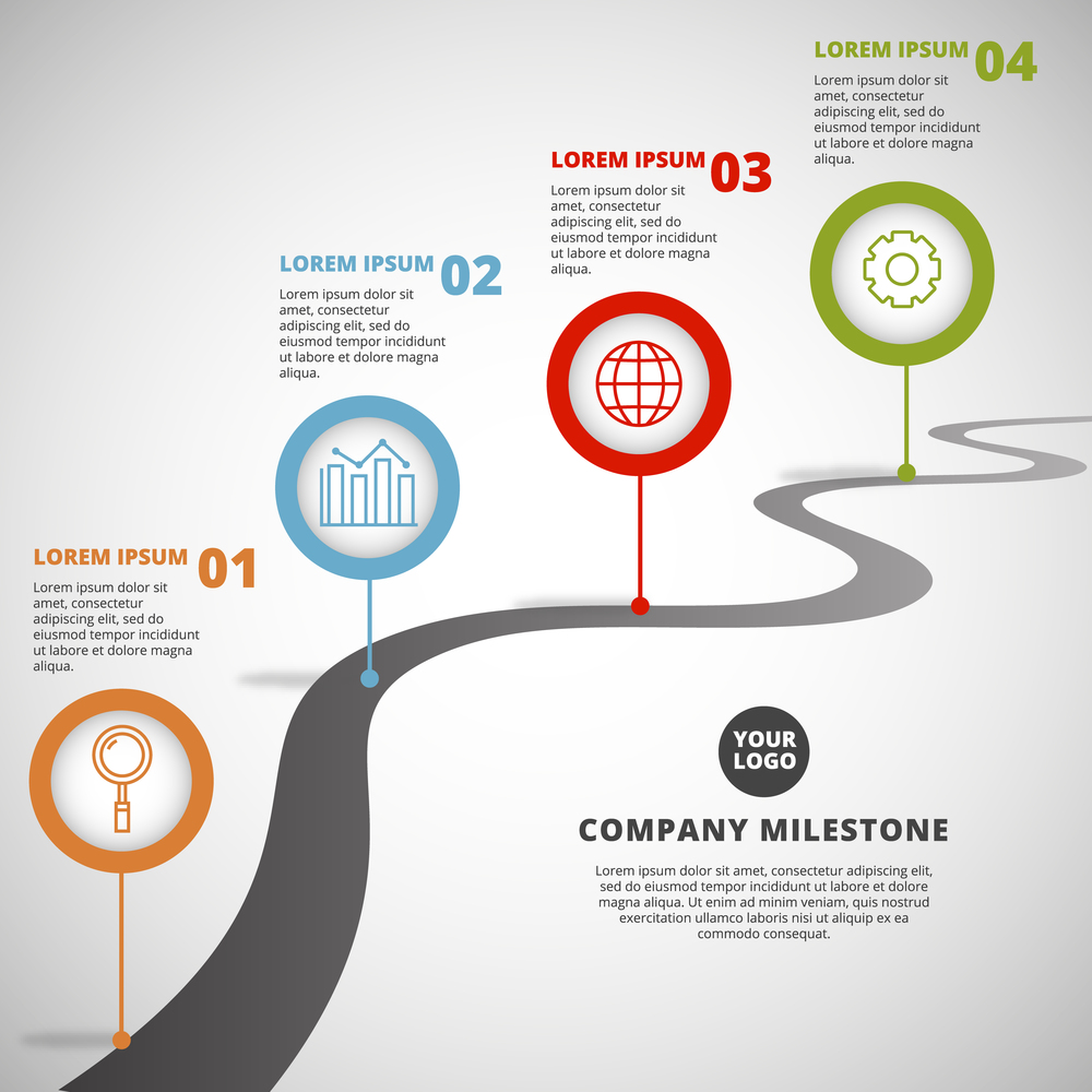 infographic design illustration steps chart
