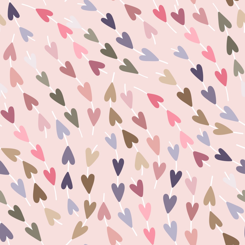 Hearts garland pattern