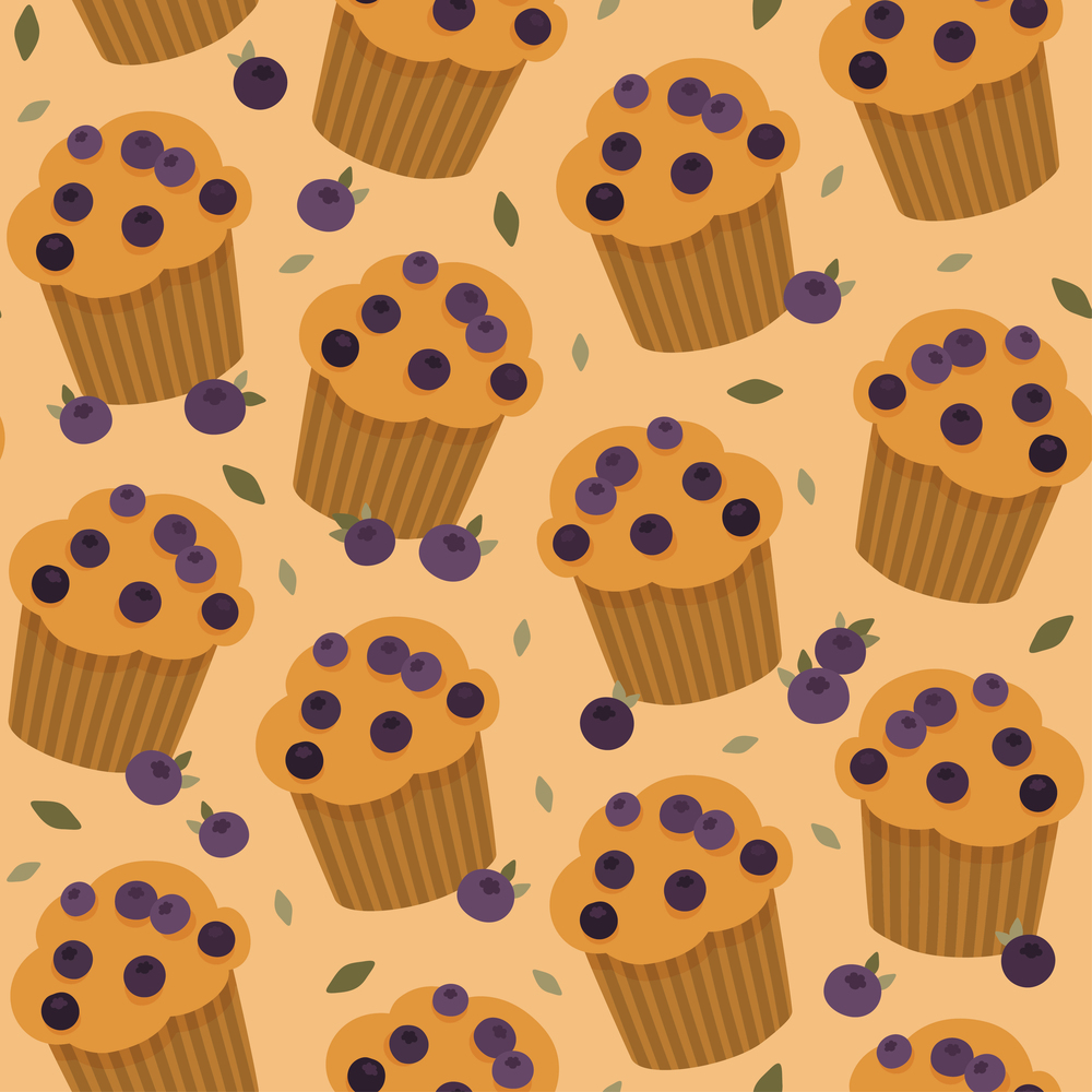 Blueberry muffin pattern