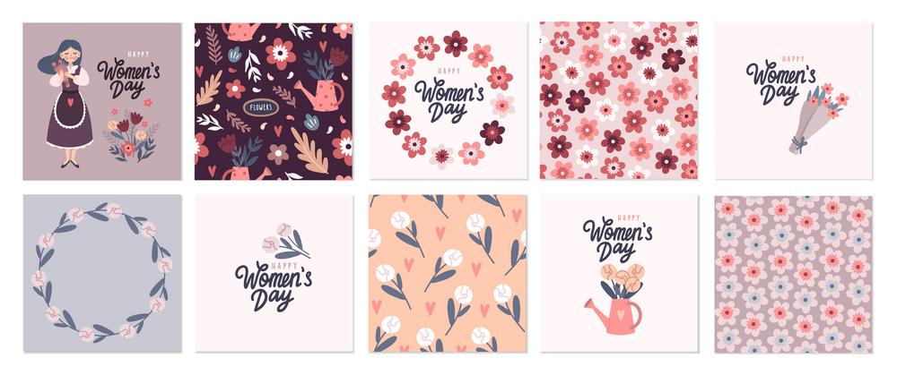 Woman's day cards set