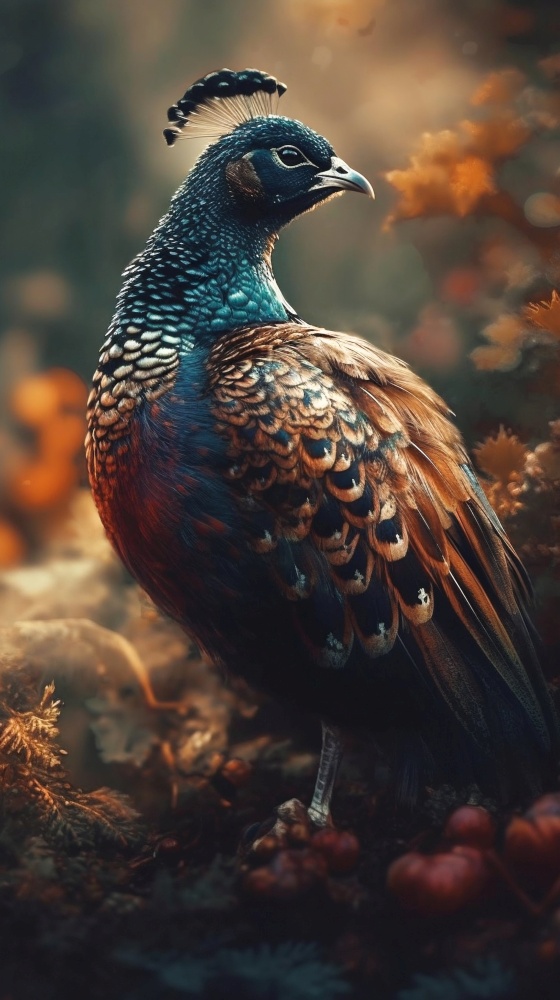 Vibrant Colorful Bird Closeup. Generative ai. High quality illustration. Vibrant Colorful Bird Closeup. Generative ai