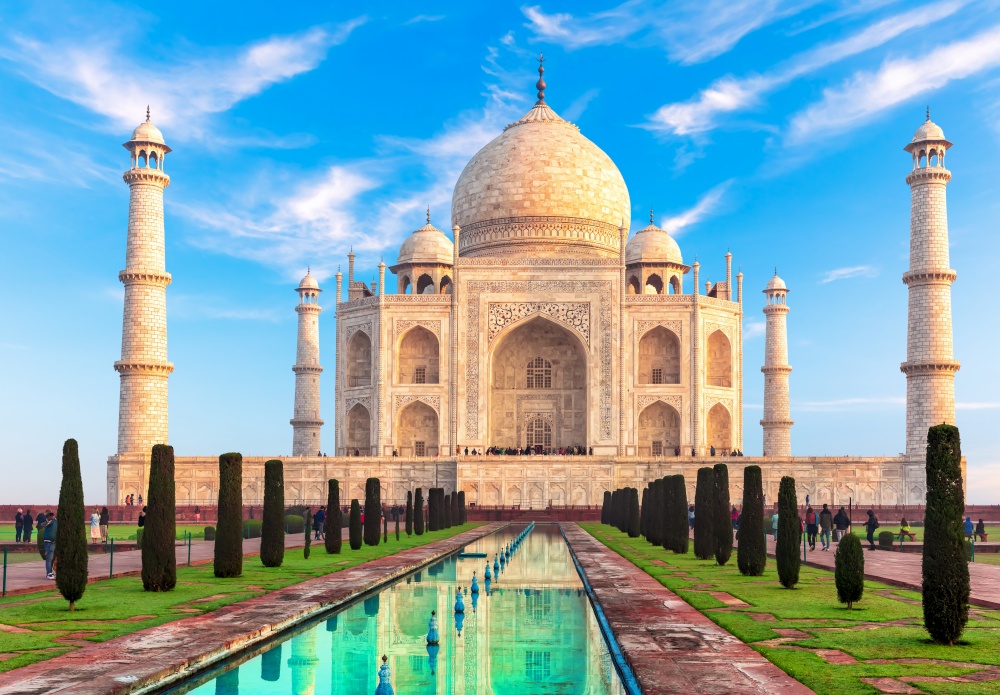 Taj Mahal Mausoleum, India most famous Wonder of the world.
