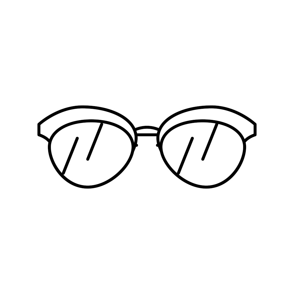 summer glasses frame line icon vector. summer glasses frame sign. isolated contour symbol black illustration. summer glasses frame line icon vector illustration