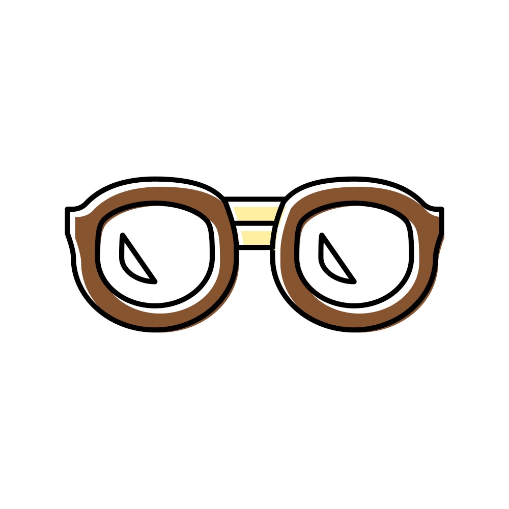 geek glasses frame color icon vector. geek glasses frame sign. isolated symbol illustration. geek glasses frame color icon vector illustration