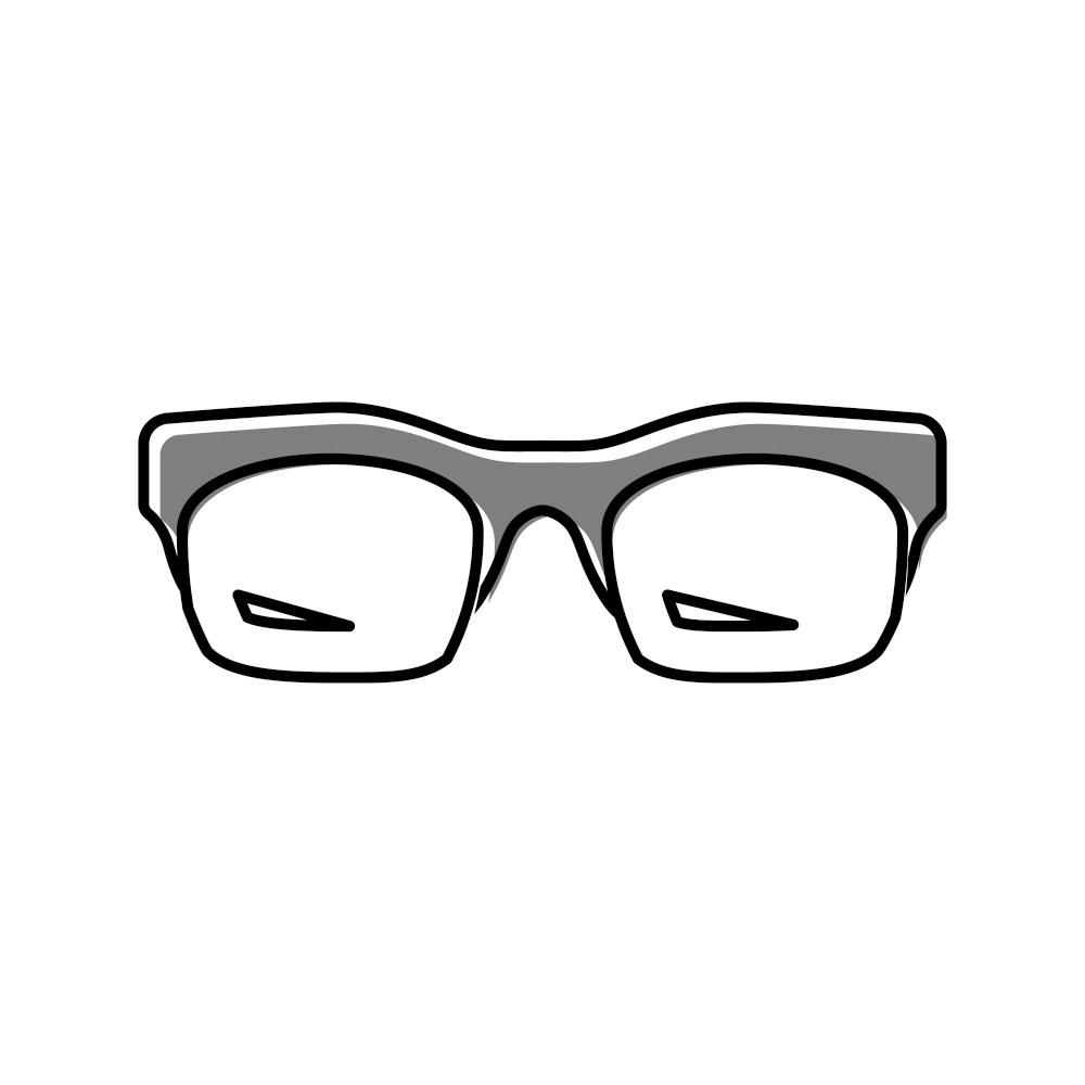 stylish glasses frame color icon vector. stylish glasses frame sign. isolated symbol illustration. stylish glasses frame color icon vector illustration