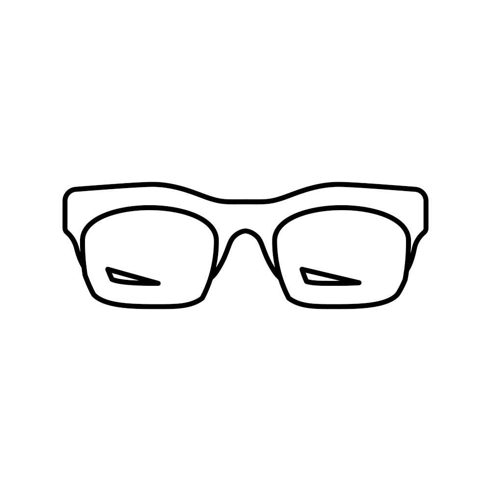 stylish glasses frame line icon vector. stylish glasses frame sign. isolated contour symbol black illustration. stylish glasses frame line icon vector illustration