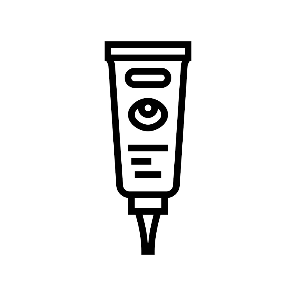 eye cream product line icon vector. eye cream product sign. isolated contour symbol black illustration. eye cream product line icon vector illustration