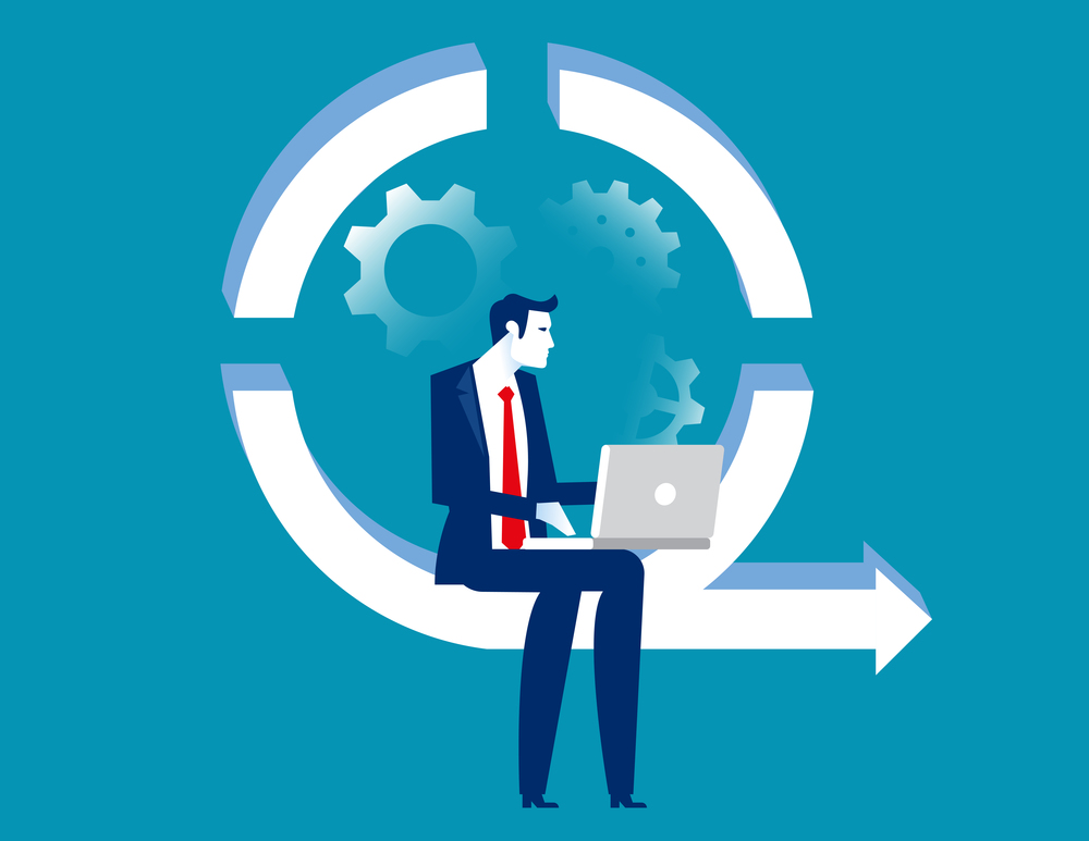 Business agile project management. Vector illustration concept