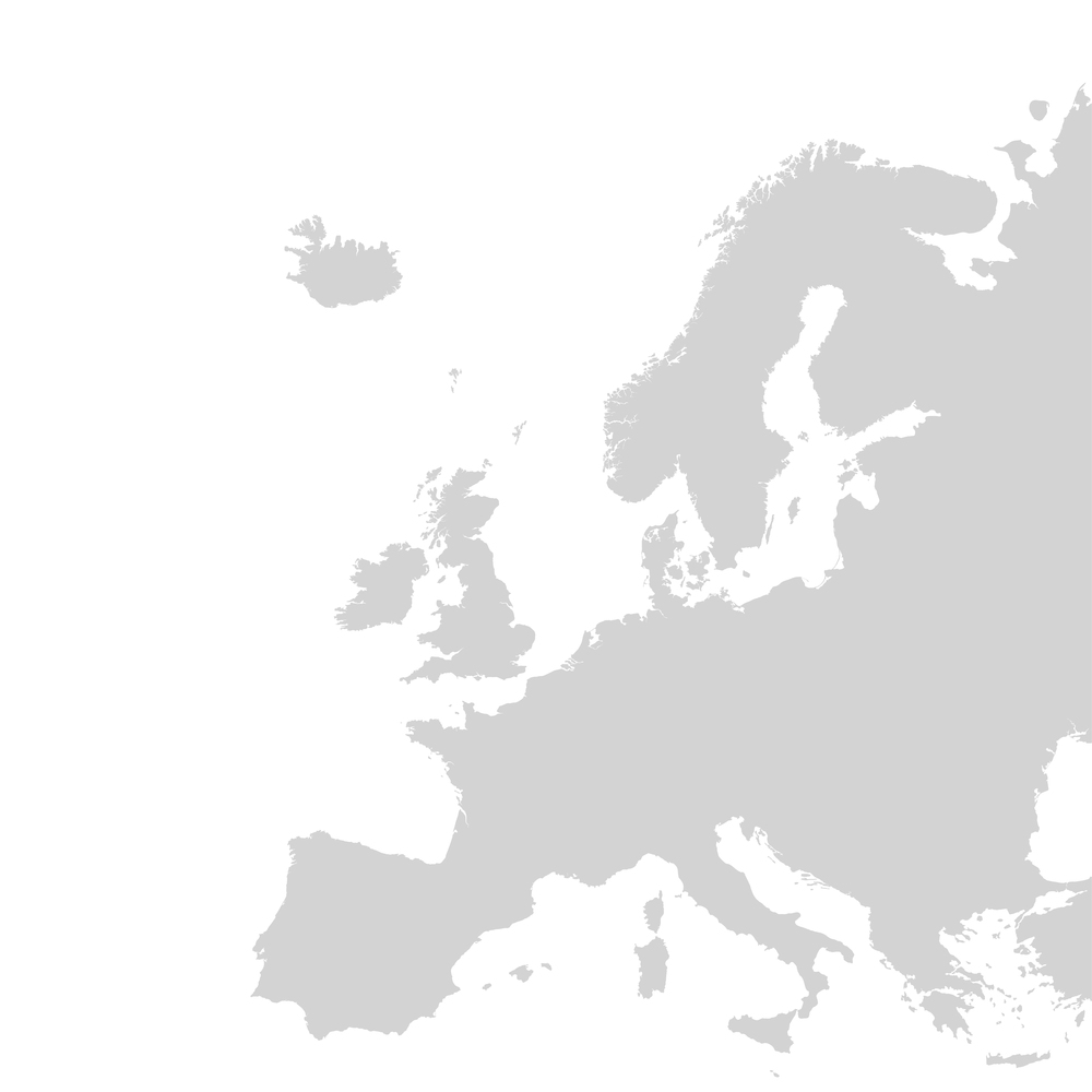 Vector europe map. Political map. Vector illustration. Vector europe map