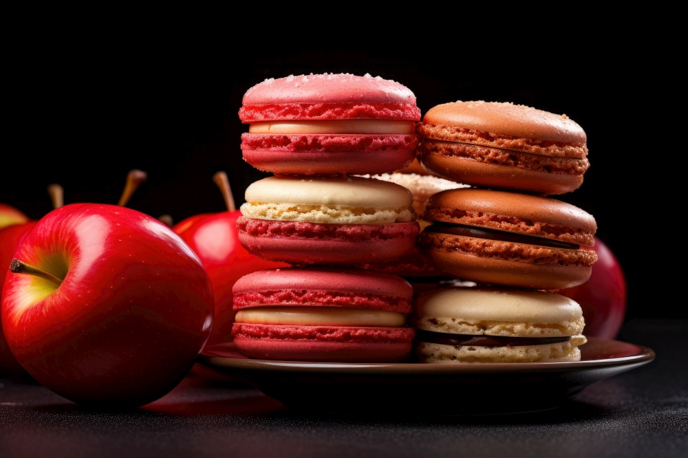 Apples with macaroons. Generative AI