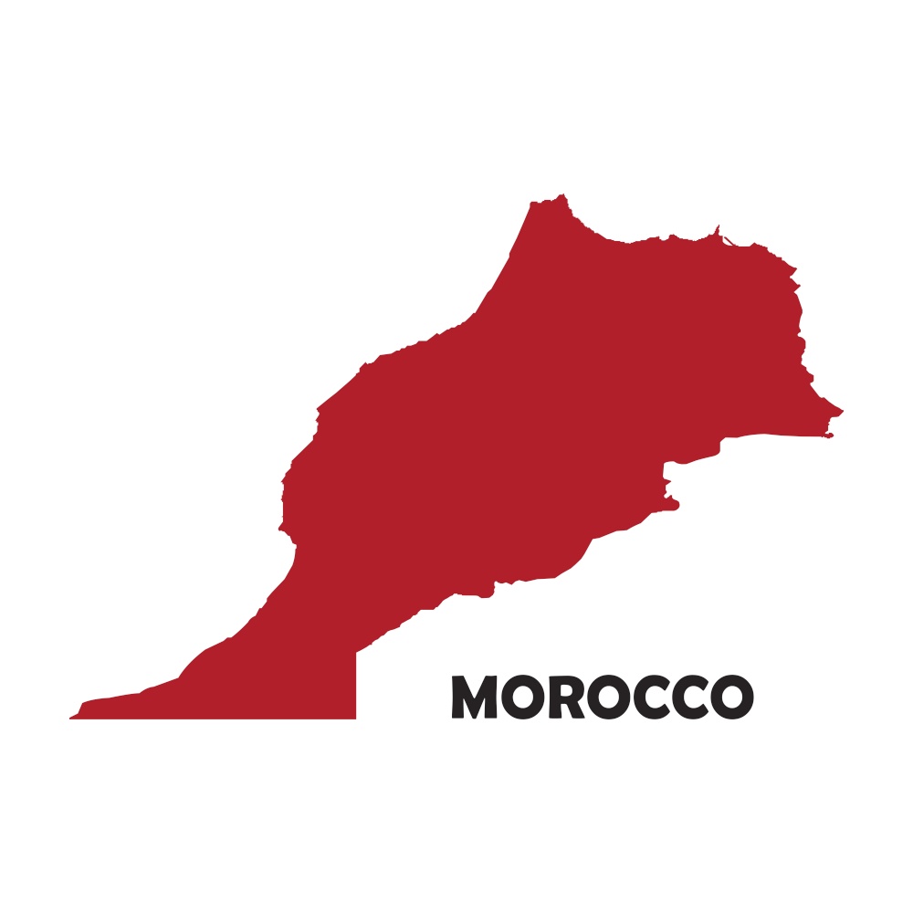 morocco map icon vector illustration symbol design