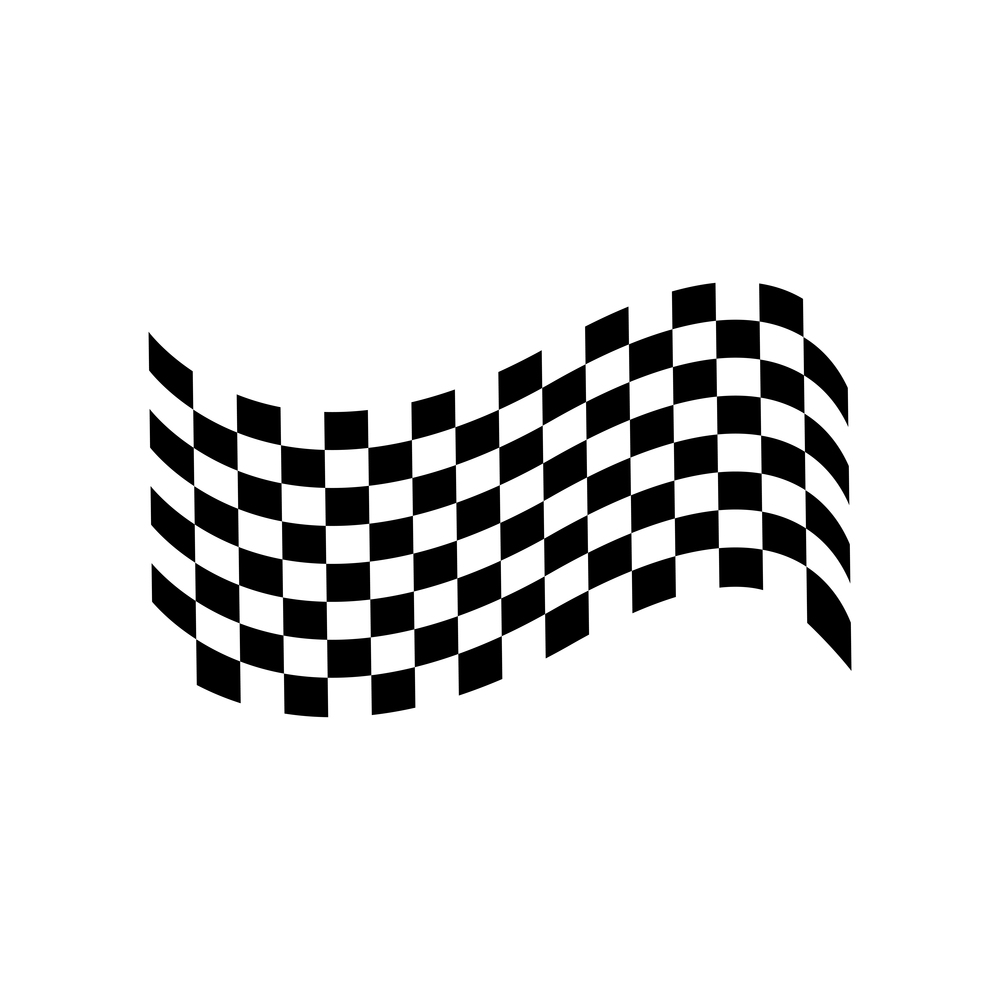 Race flag logo vector illustration template design