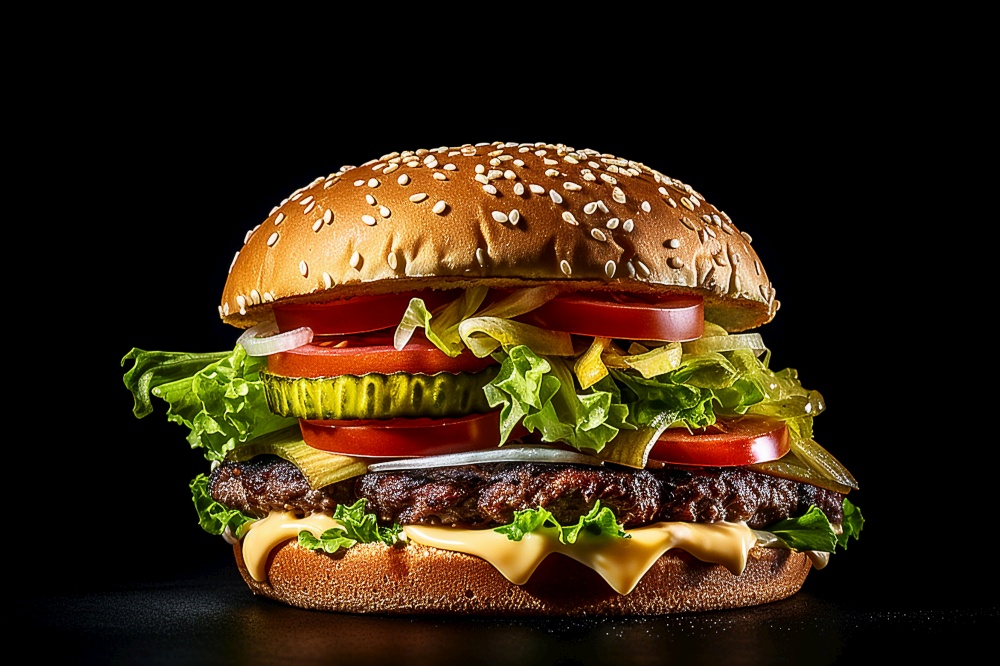 Big tasty hamburger, AI Generative