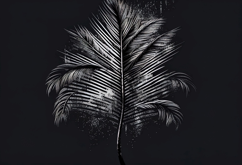 Palm tree illustration. AI generative.