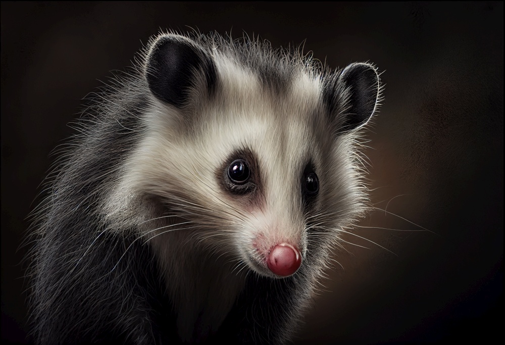Opossumillustration. AI generative.