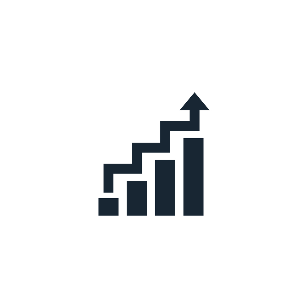 Growth creative icon filled from success icons Vector Image