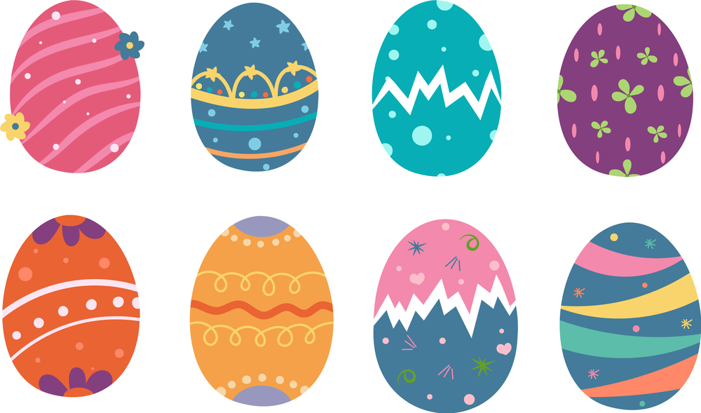 Easter eggs collection Royalty Free Vector Image