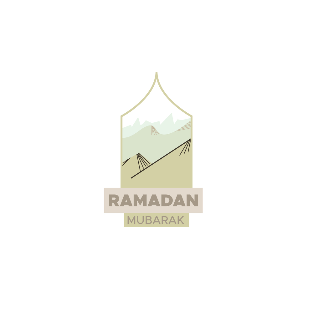 Free ramadan frame logo ramadan element Royalty Free Vector