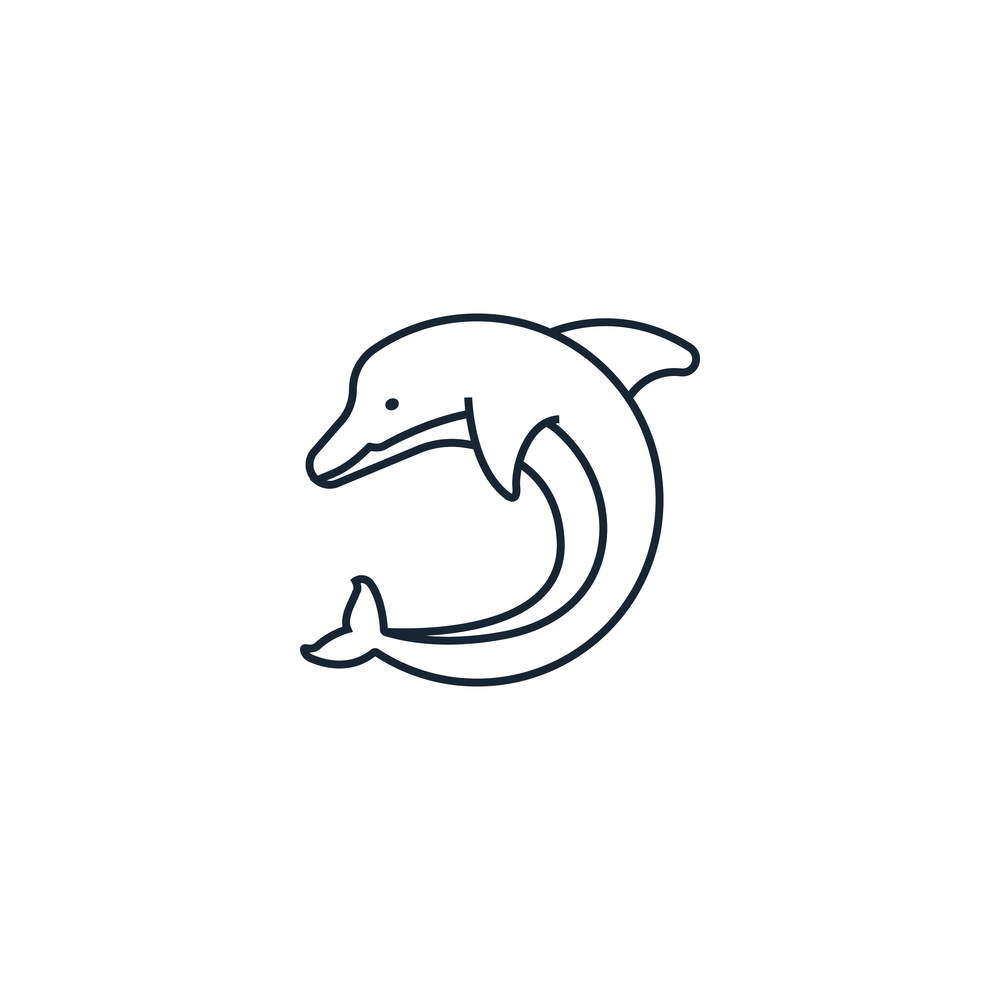Dolphin creative icon from ecology icons Vector Image