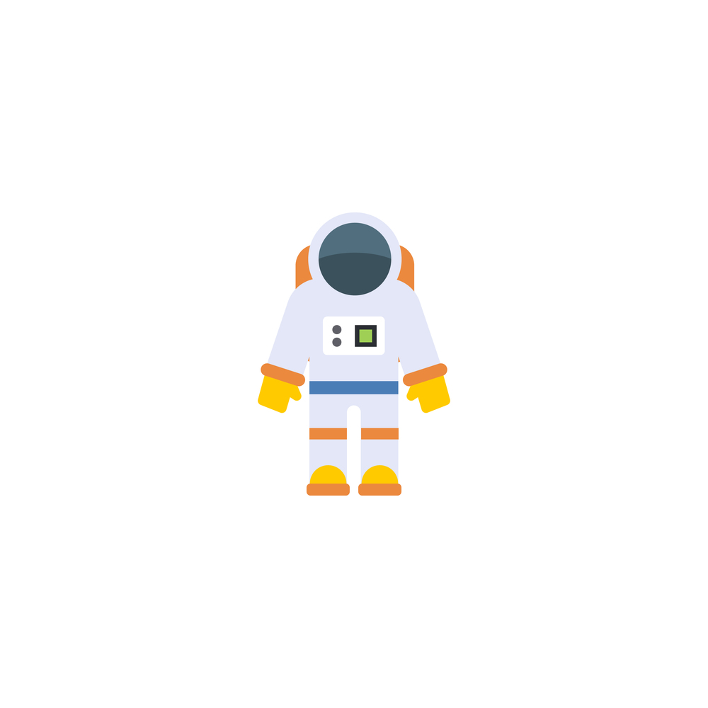 Astronaut creative icon flat from space Royalty Free Vector