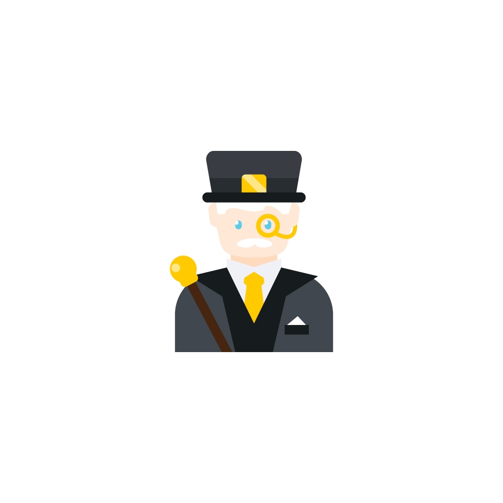 Rich man creative icon from casino icons Vector Image