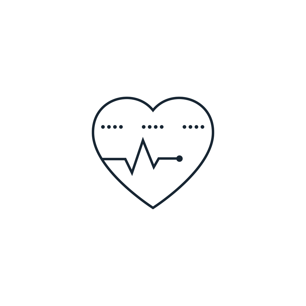 Heart pulse creative icon from medicine icons Vector Image