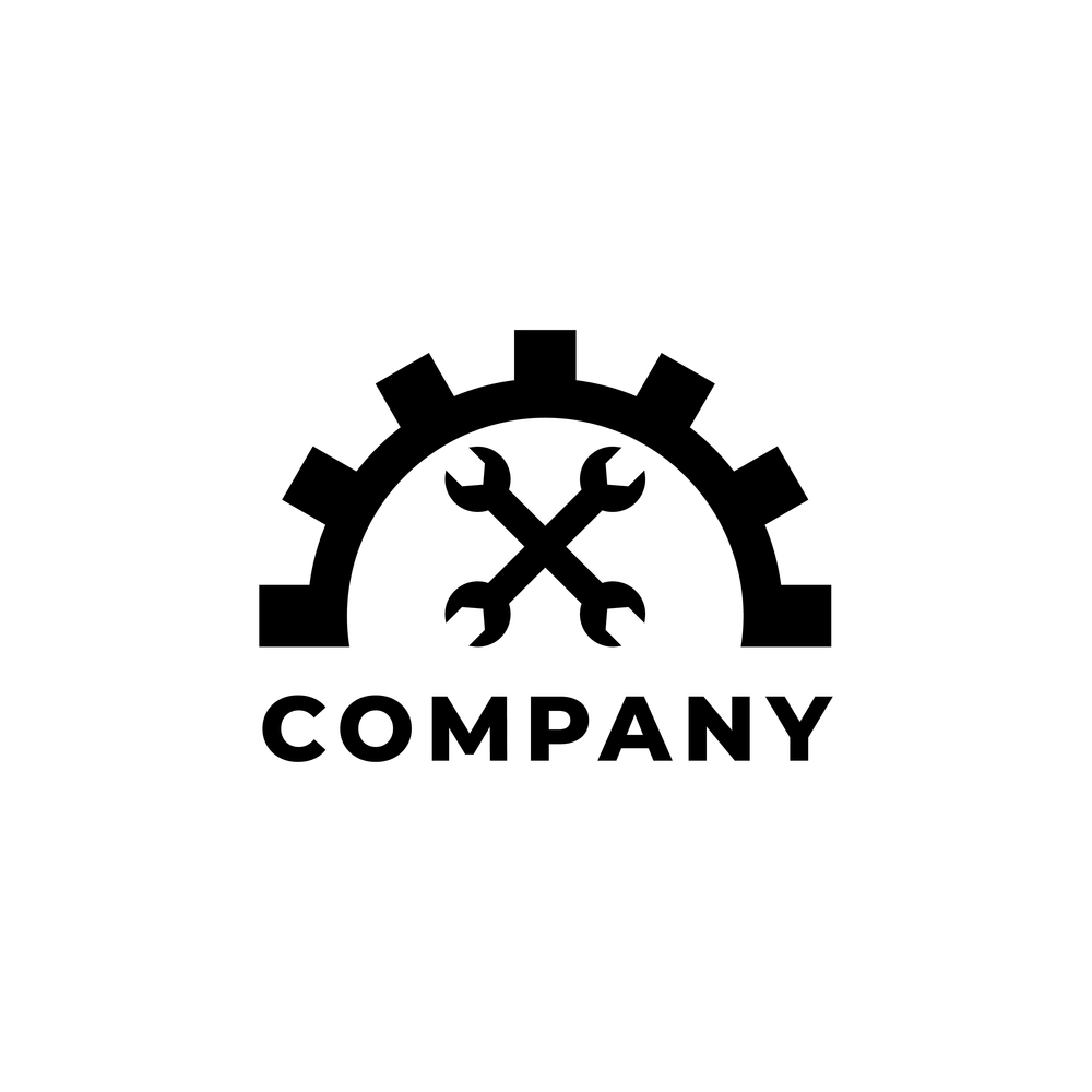 Mechanic logo concept design Royalty Free Vector Image