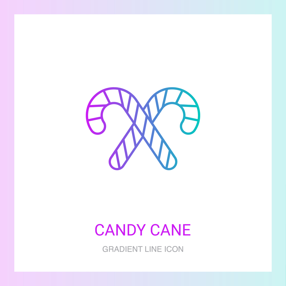Candy cane creative icon from new year icons Vector Image