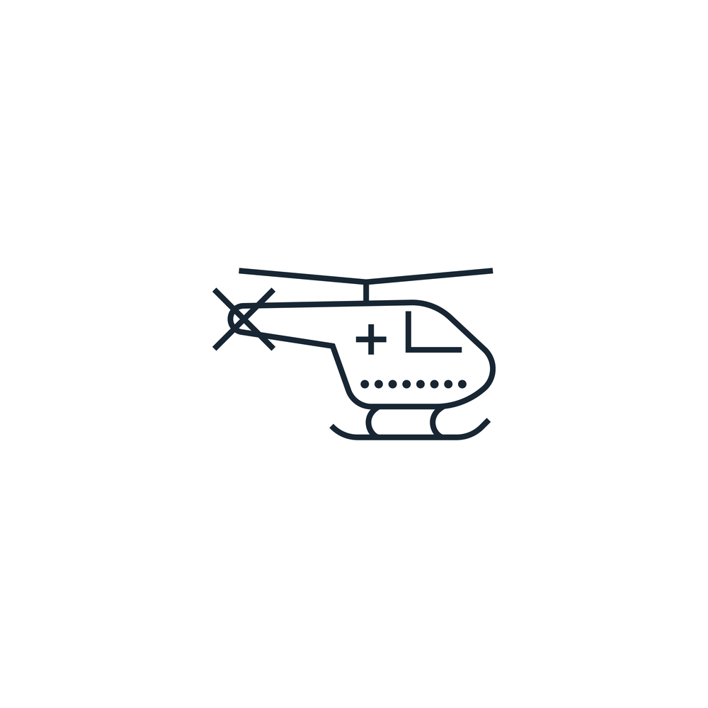 Ambulance helicopter creative icon from medicine Vector Image