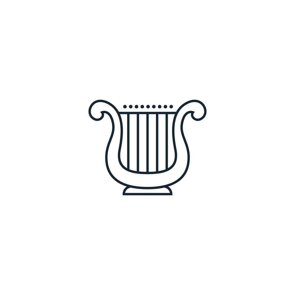 Harp creative icon from music icons collection Vector Image