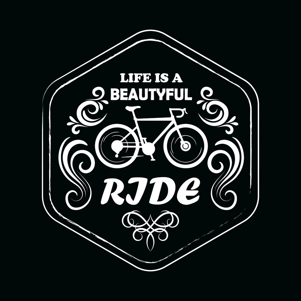 Bycycle typography t shirt design Royalty Free Vector Image