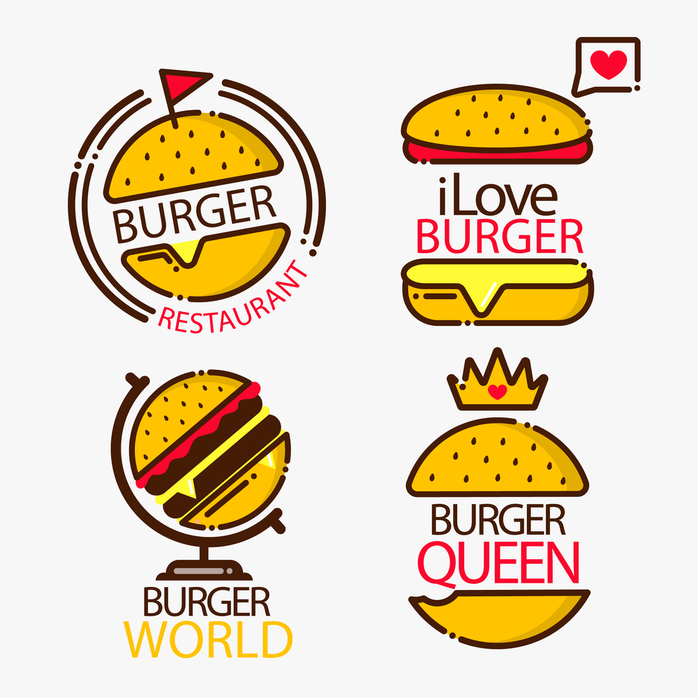 cheese burger fastfood vector art