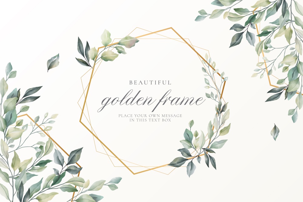 floral wedding frame invitation