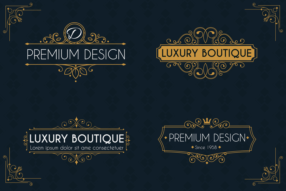 vintage luxury logo label