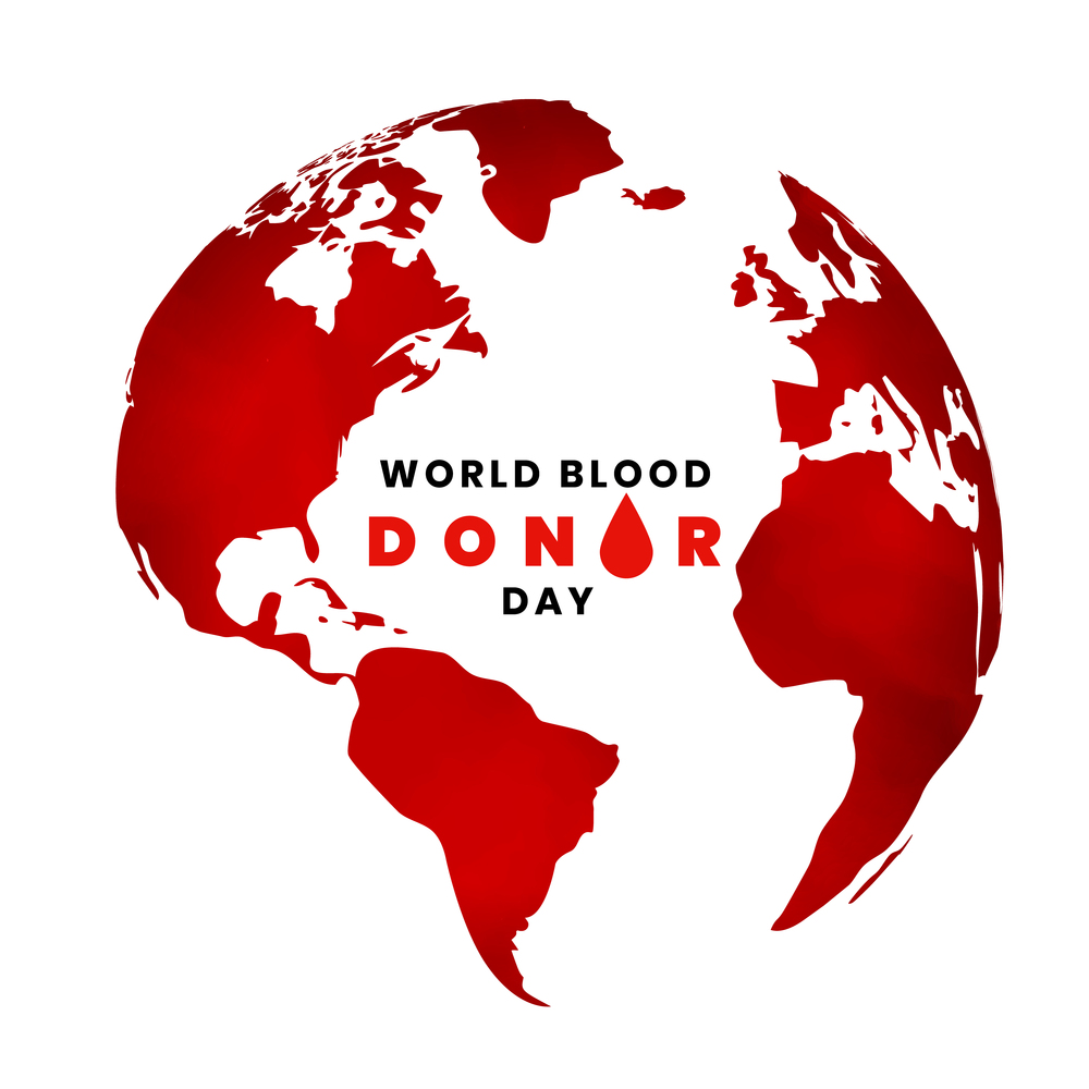 world blood donation day concept poster