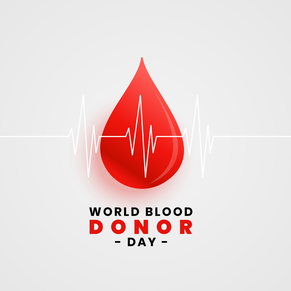 world blood donation day concept poster