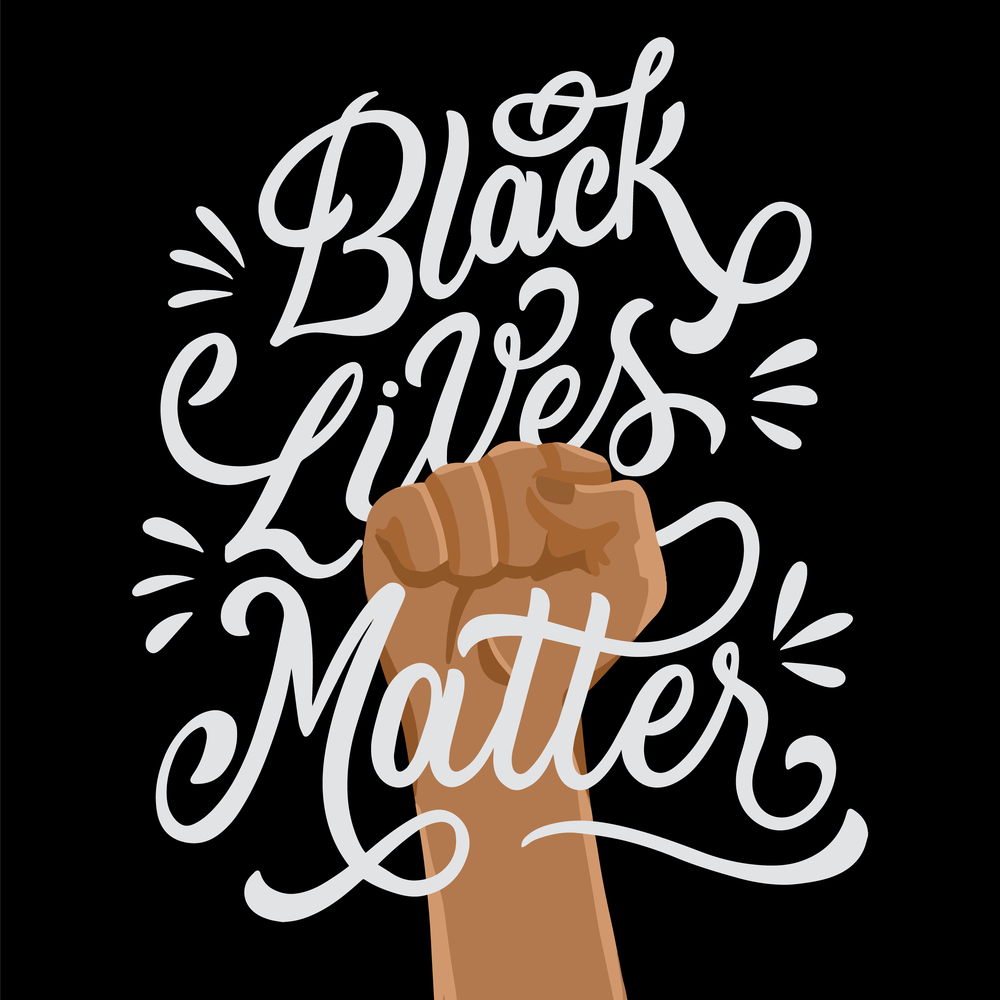 stop racism movement black lives matter concept