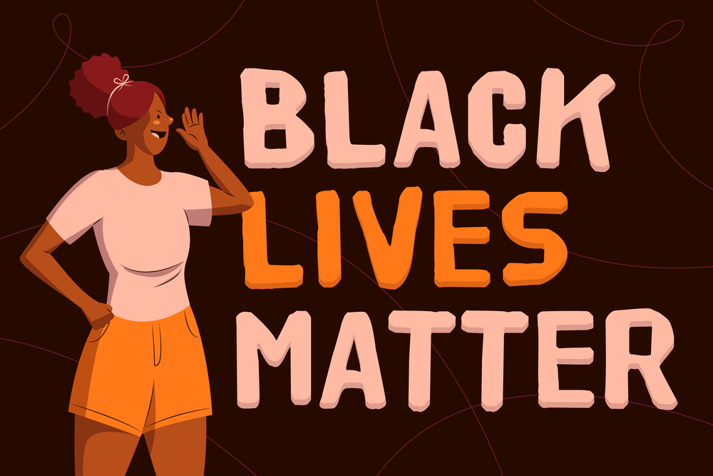 stop racism movement black lives matter concept