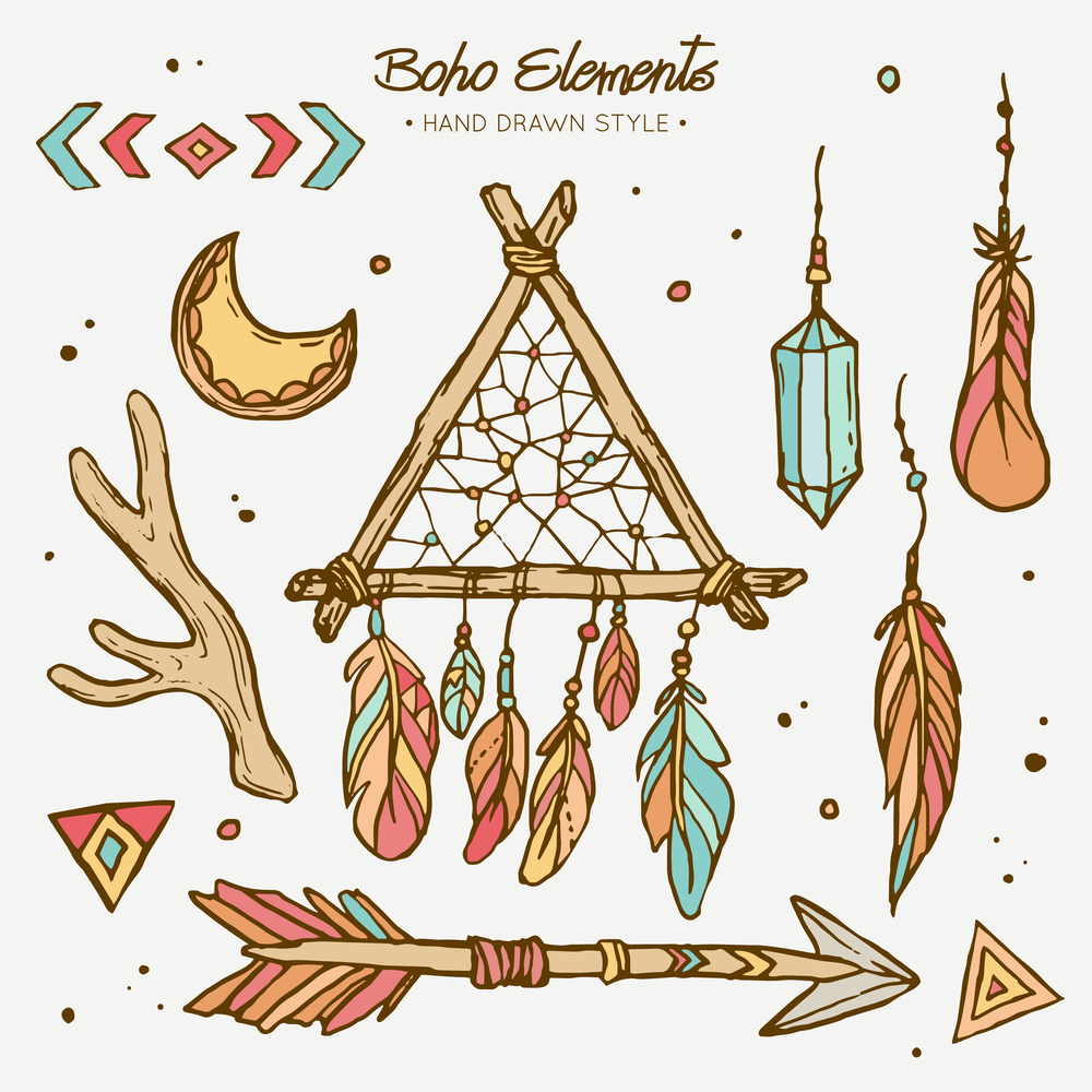 boho ornament element art illustration