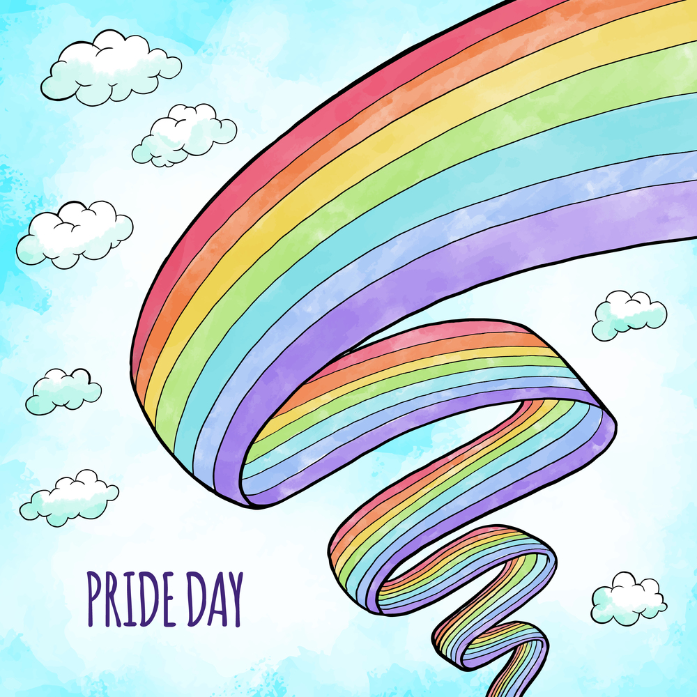 Pride day flag celebration