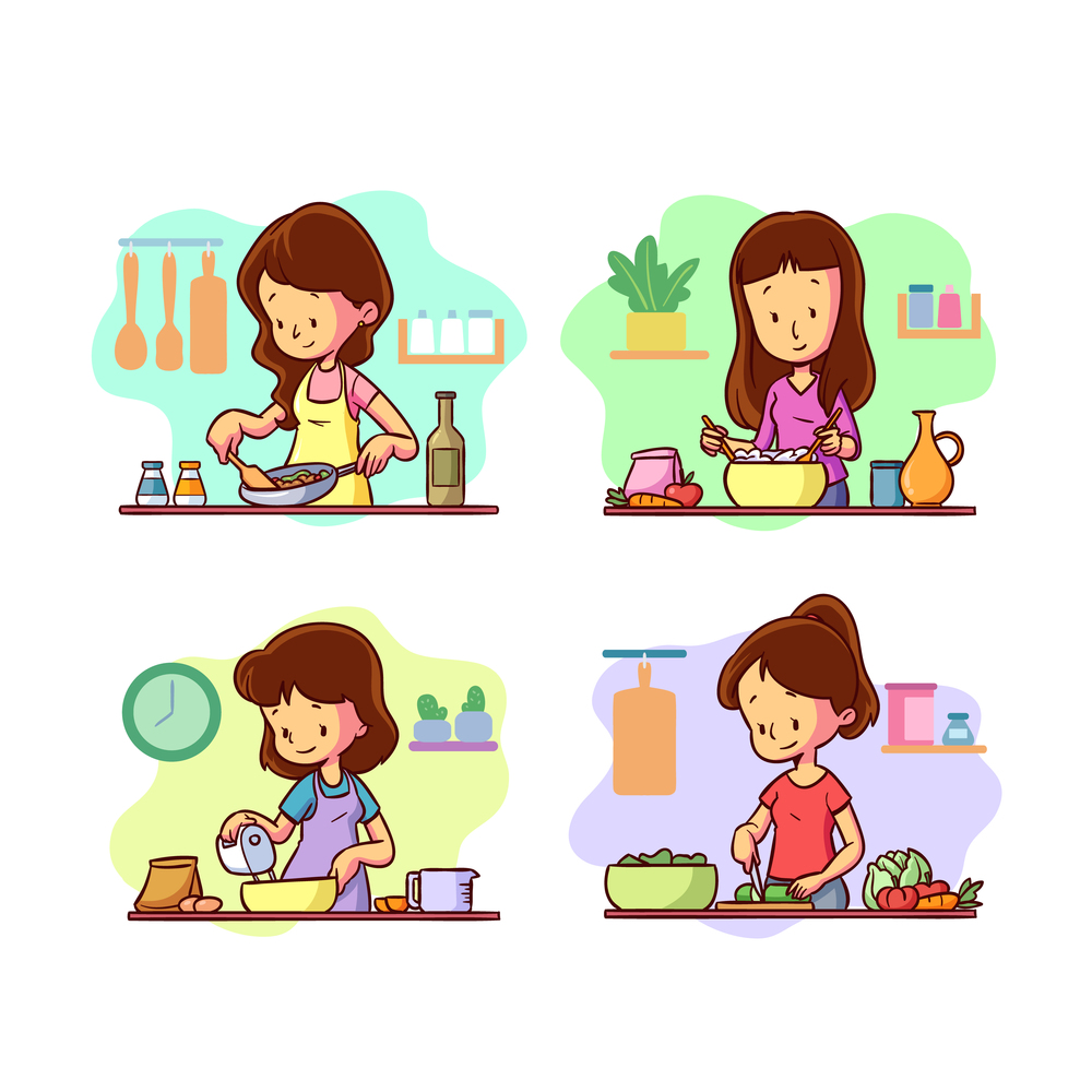 People cooking collection