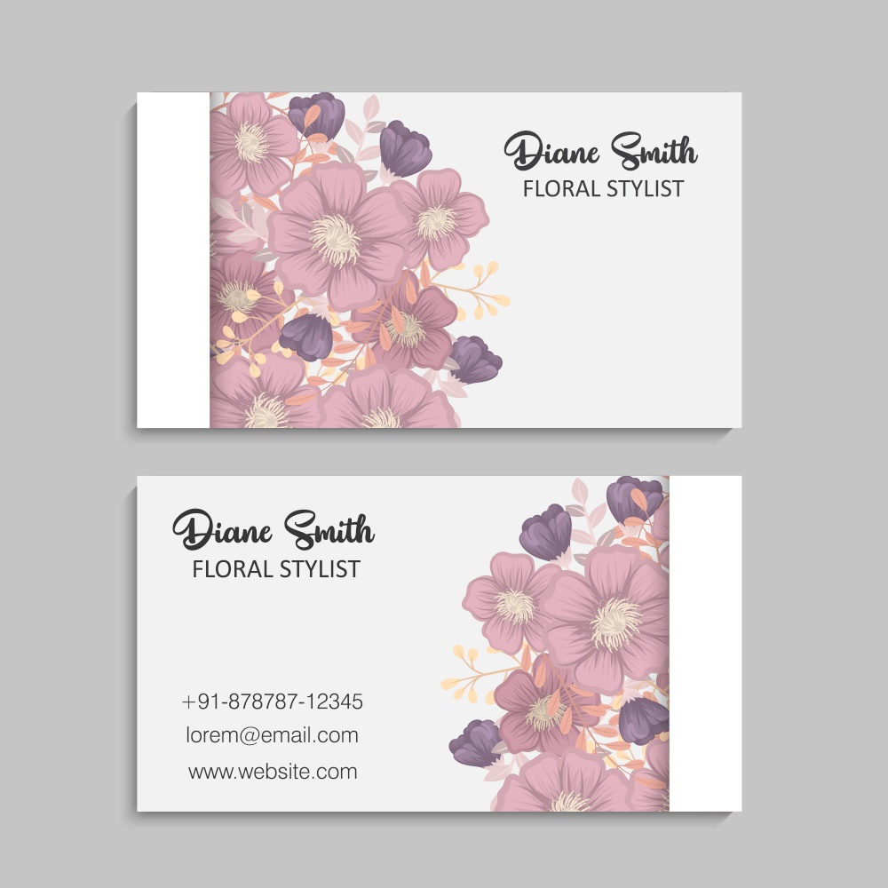 Flower business card template