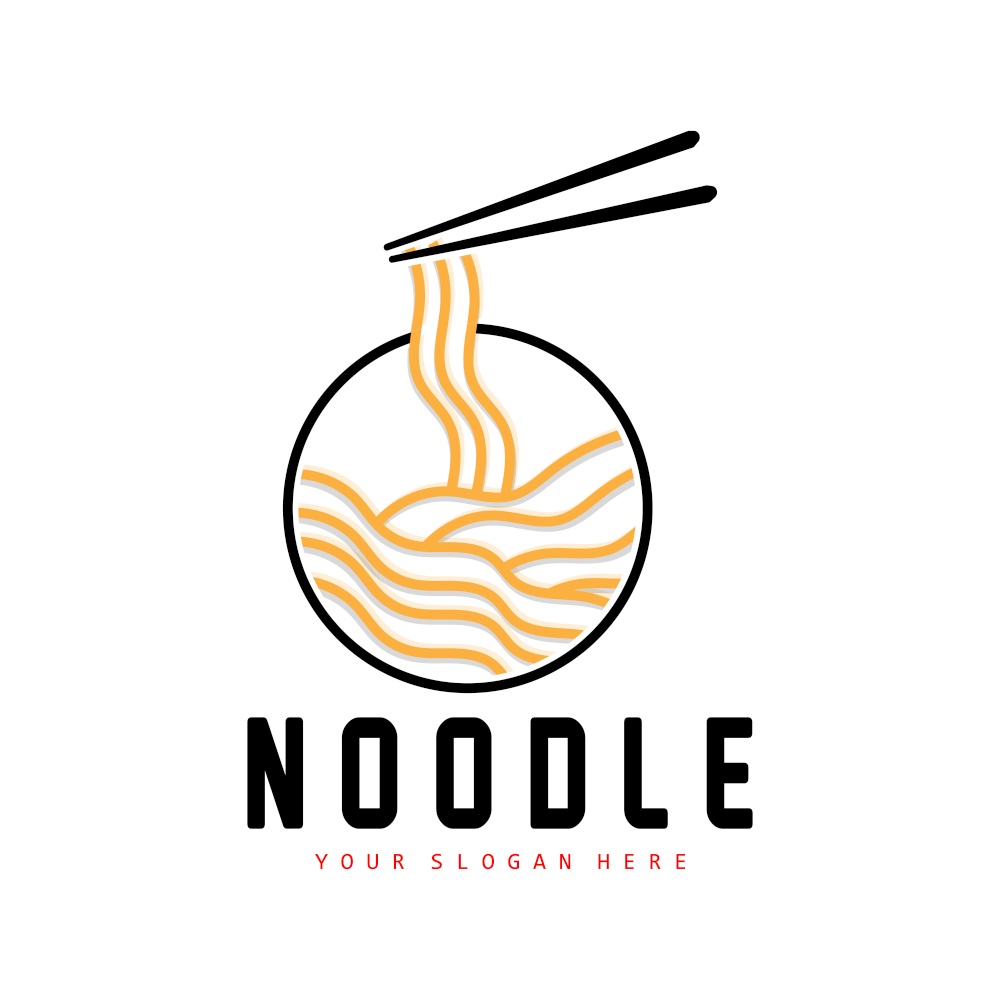 Noodle Logo, Ramen Vector, Chinese Food, Fast Food Restaurant Brand Design, Product Brand, Cafe, Company Logo